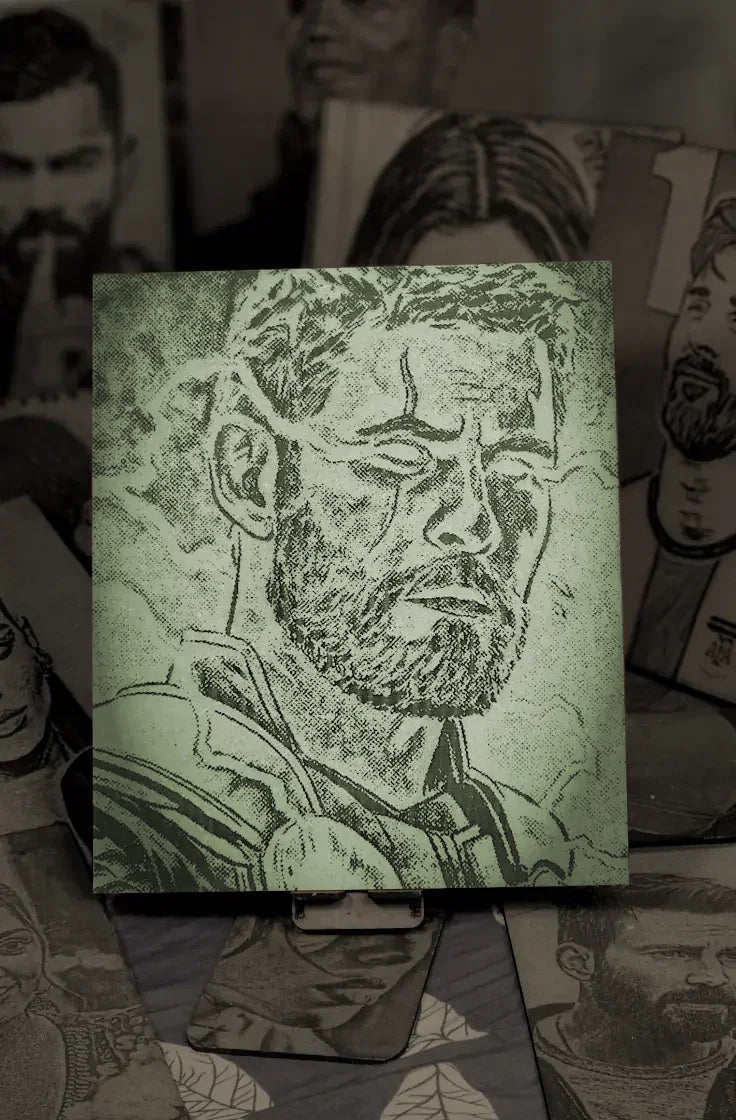 God of Thunder: Handcrafted Wooden Portraits of Thor