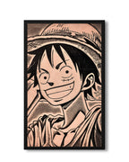 Monkey D. Luffy Wooden Frame – One Piece Inspired Art