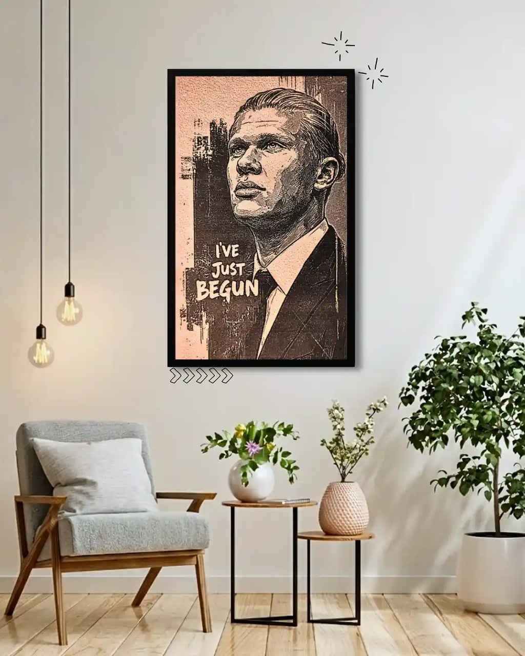 Haaland Football Frame – Goal Machine Wall Art