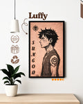 Luffy One Piece Wall Poster Frame