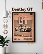 Bentley GT Premium Car Art Frame