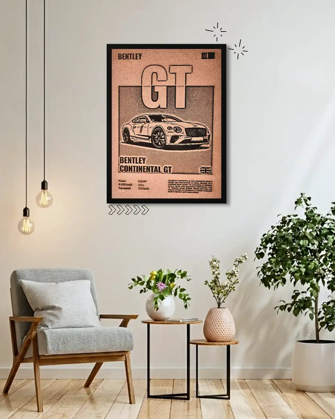 Bentley GT Premium Car Art Frame