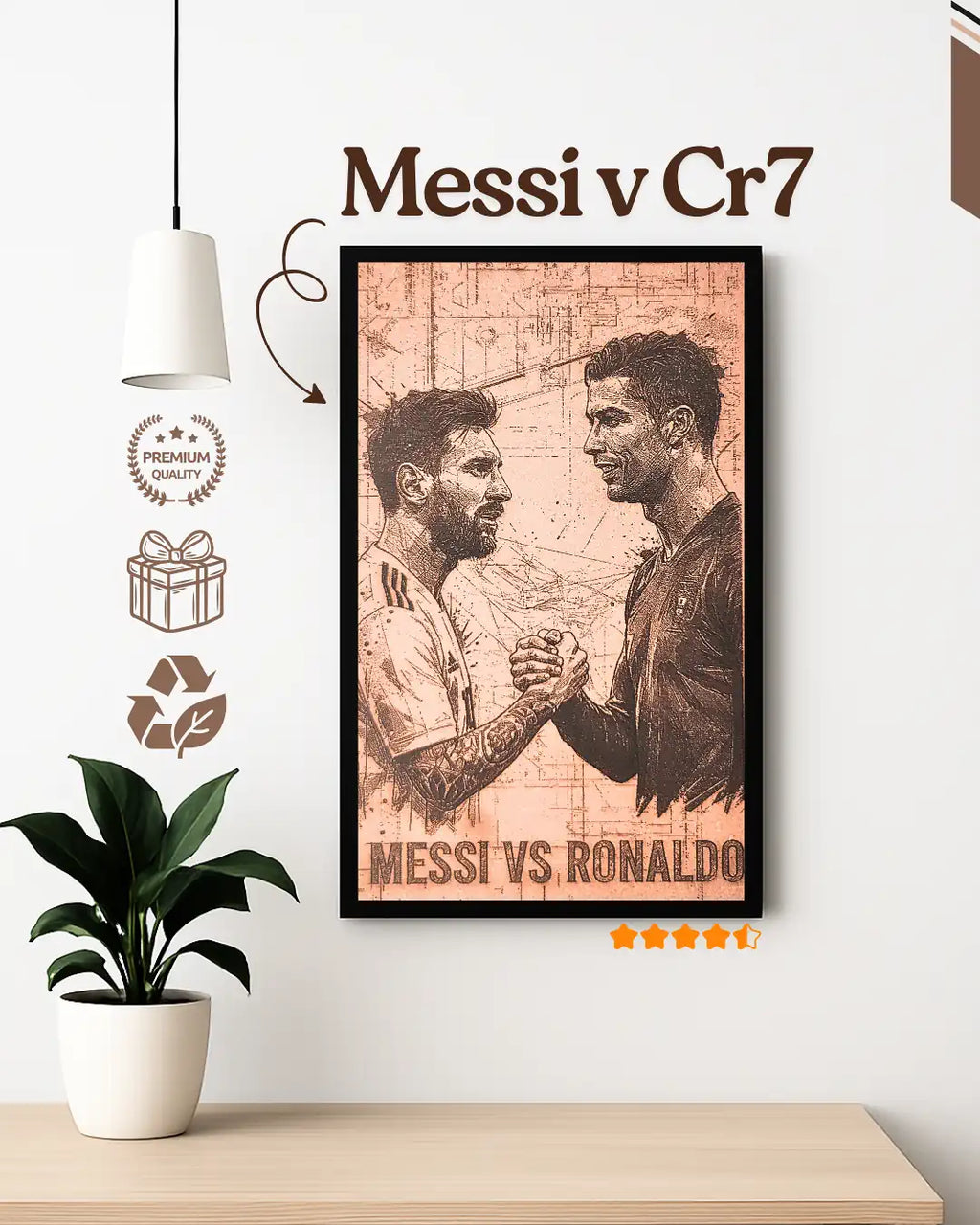 Cristiano Ronaldo vs Lionel Messi Photo Frame