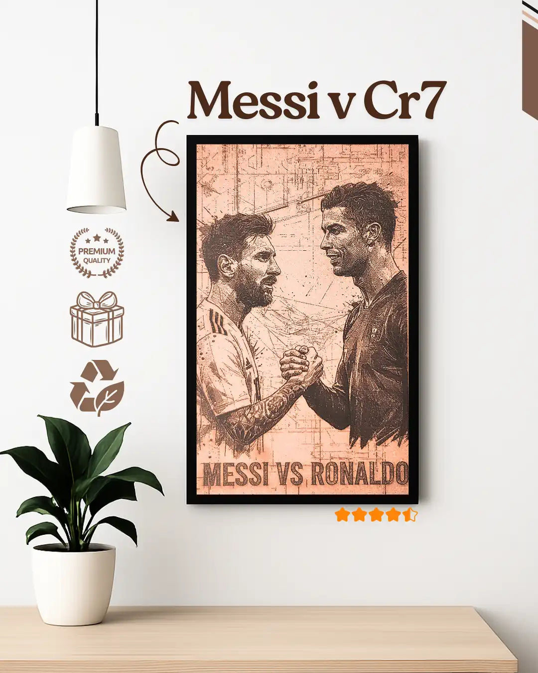 Cristiano Ronaldo vs Lionel Messi Photo Frame