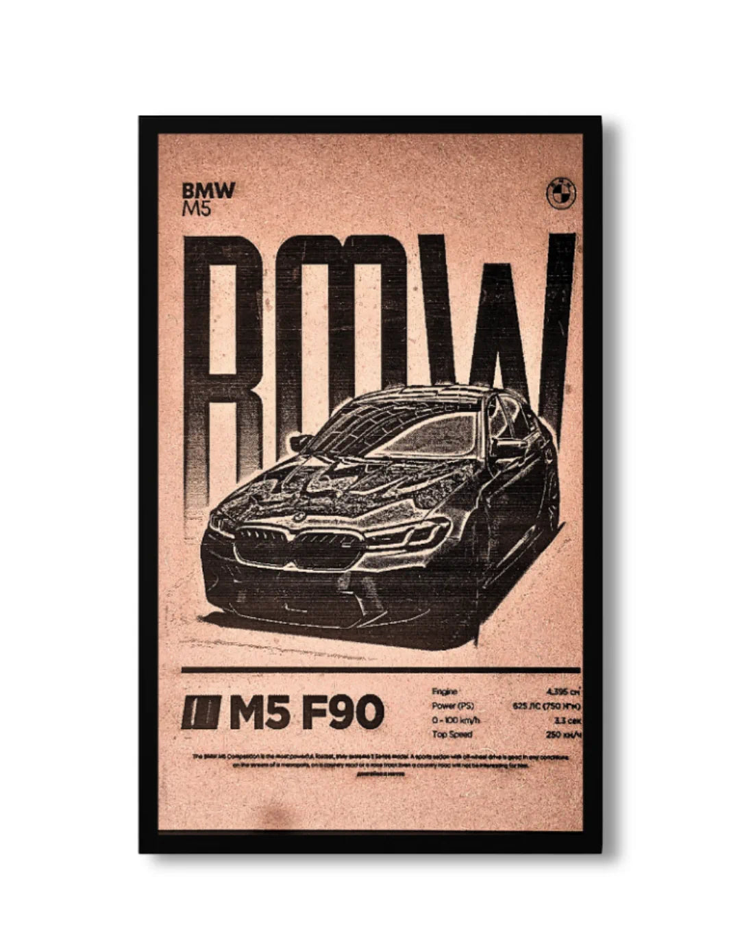 BMW M5 F90 Supercar Wall Frame