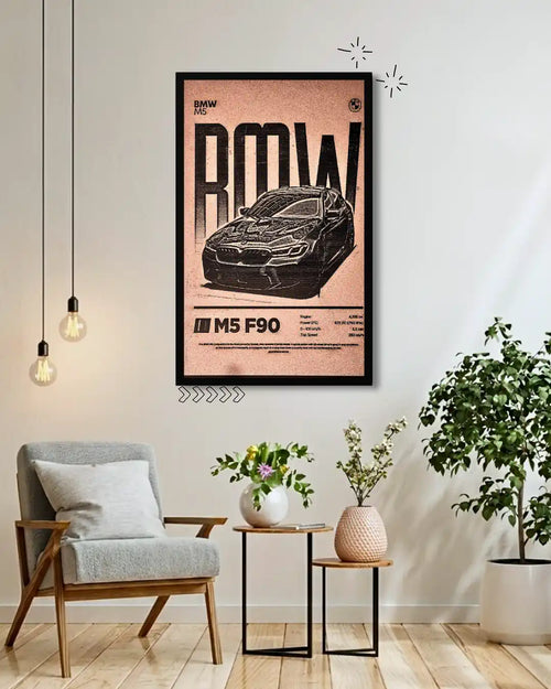 BMW M5 F90 Supercar Wall Frame