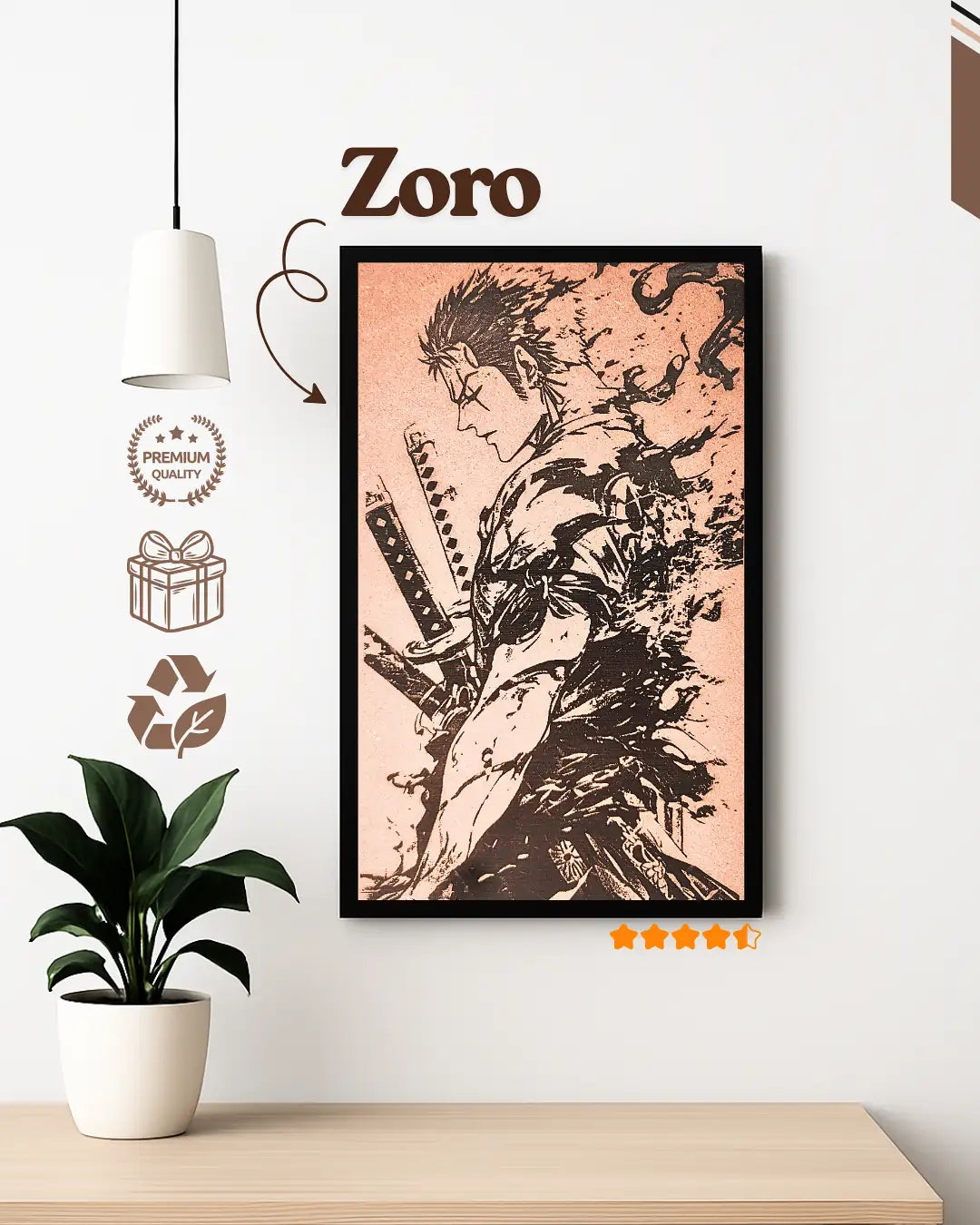 Zoro One Piece Character Frame