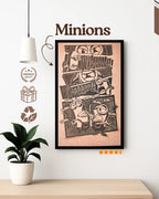 Minions Fun Cartoon Wall Frame