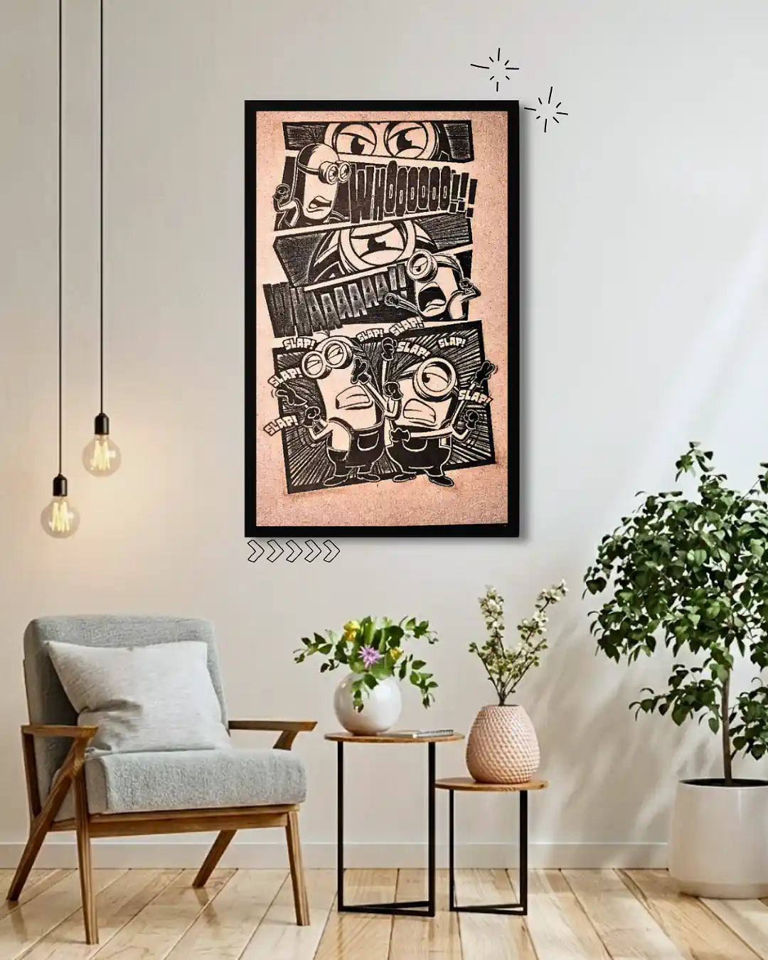 Minions Fun Cartoon Wall Frame