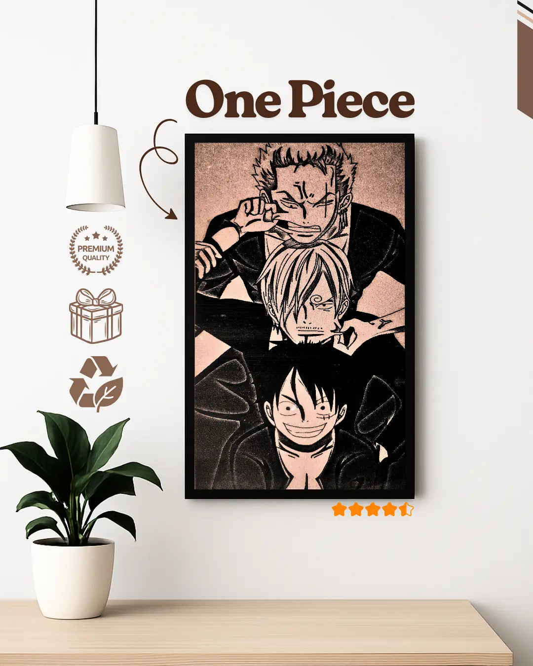 One Piece Anime Poster Frame Art