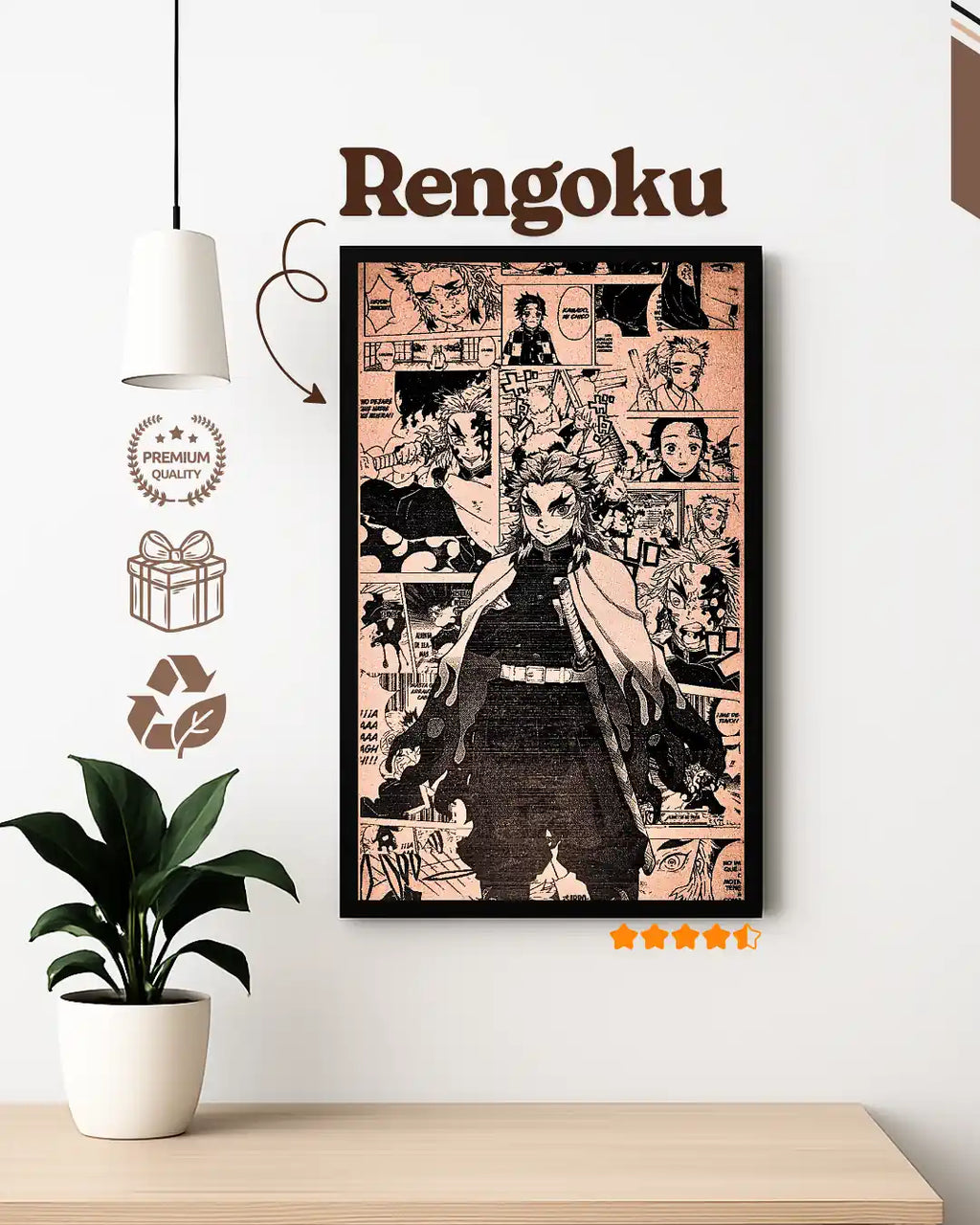 Rengoku Flame Hashira Demon Slayer Frame