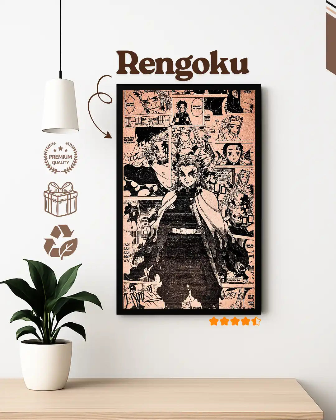 Rengoku Flame Hashira Demon Slayer Frame