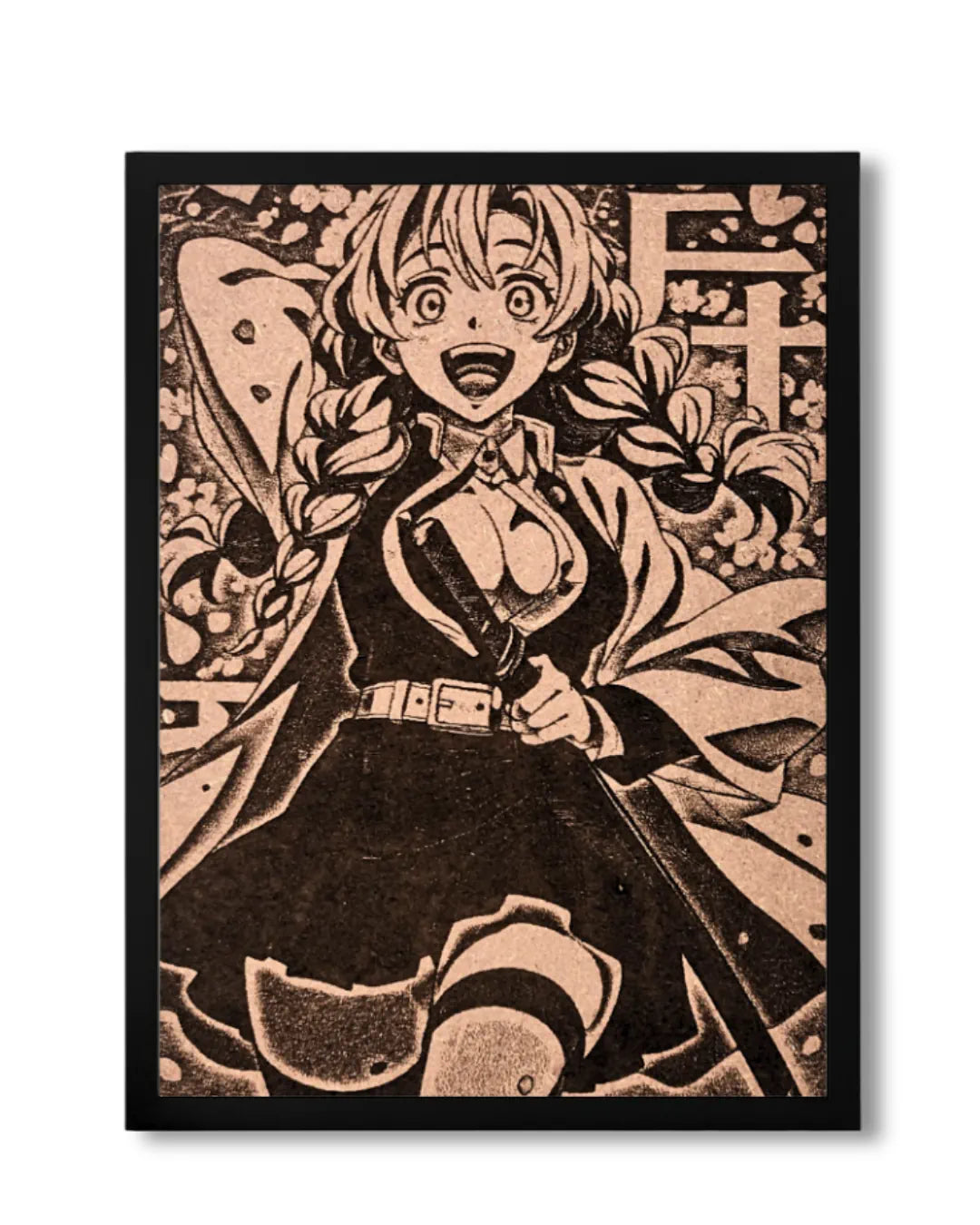 Mitsuri Kanroji Love Hashira - Demon Slayer Waifu Wood Art