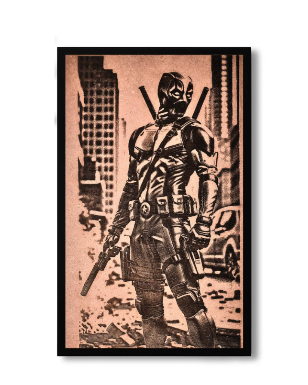 Deadpool Marvel Fan Art Frame