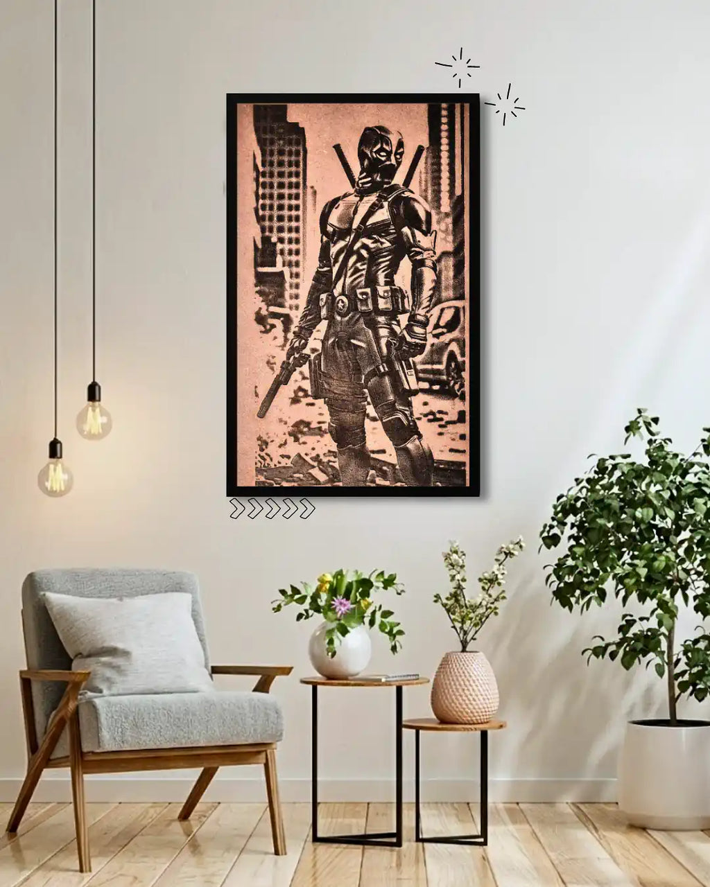 Deadpool Marvel Fan Art Frame