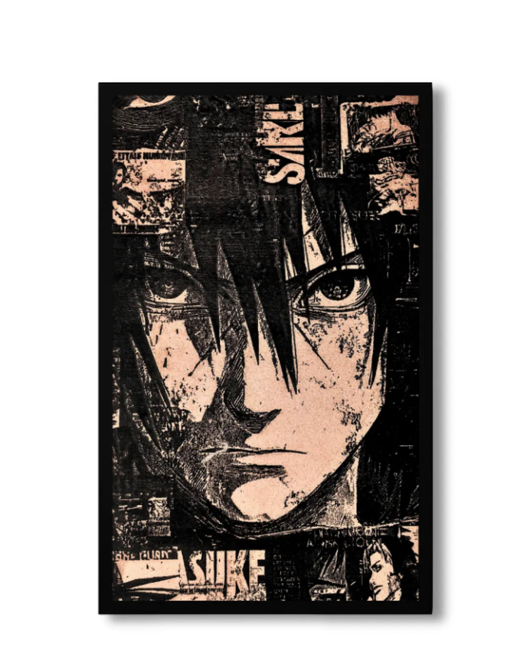 Sasuke Uchiha Anime Wooden Frame