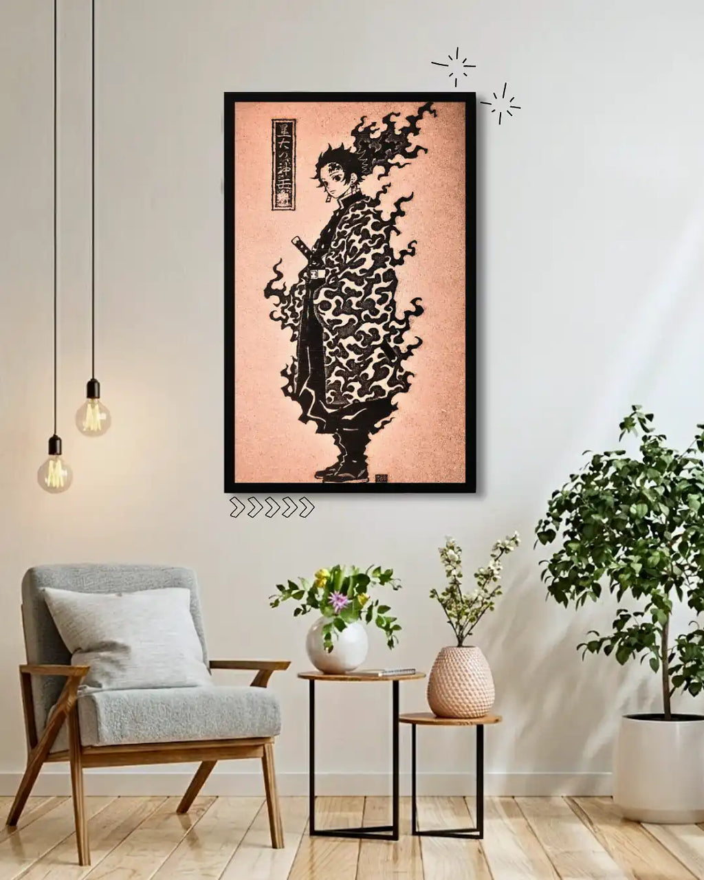 Tanjiro Kamado Demon Slayer Wooden Frame