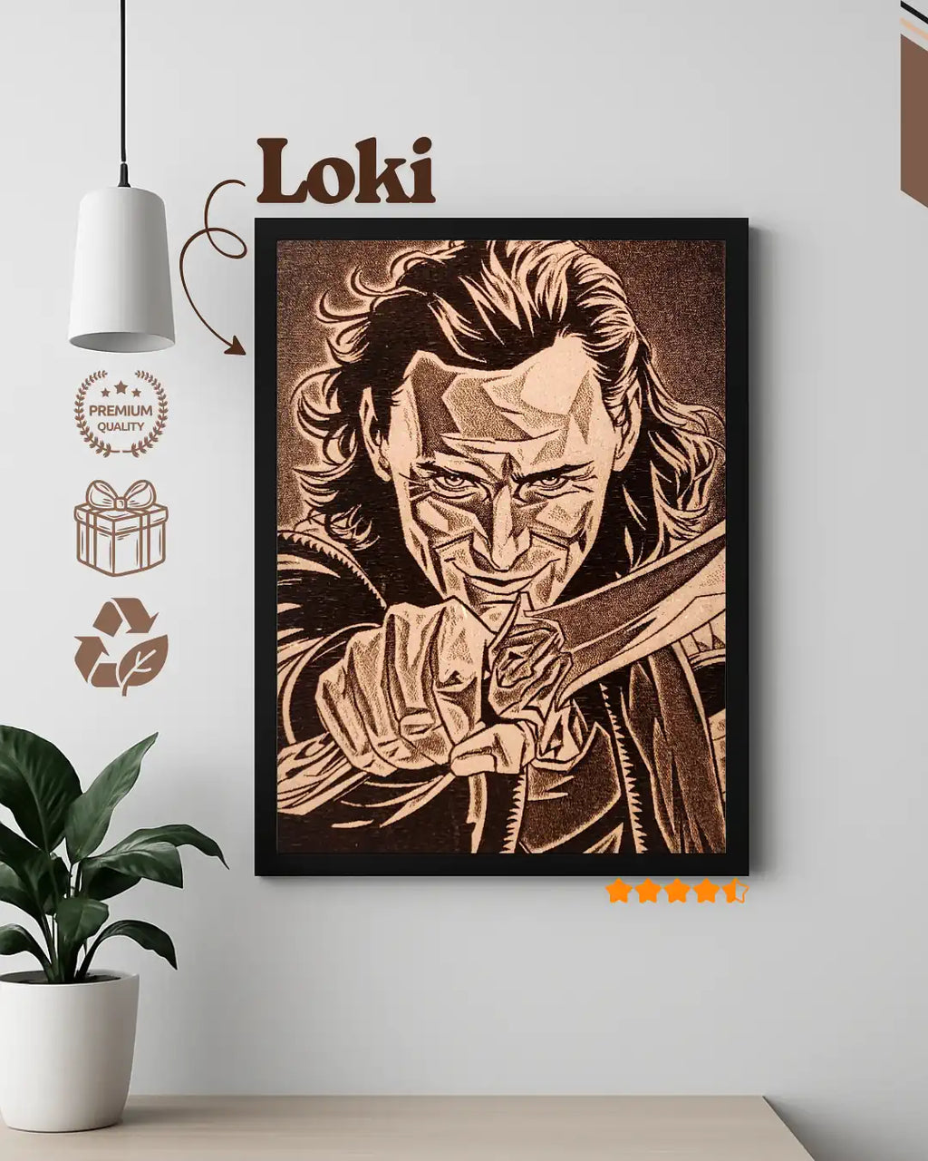 Loki God of Mischief - Marvel Series Engraved