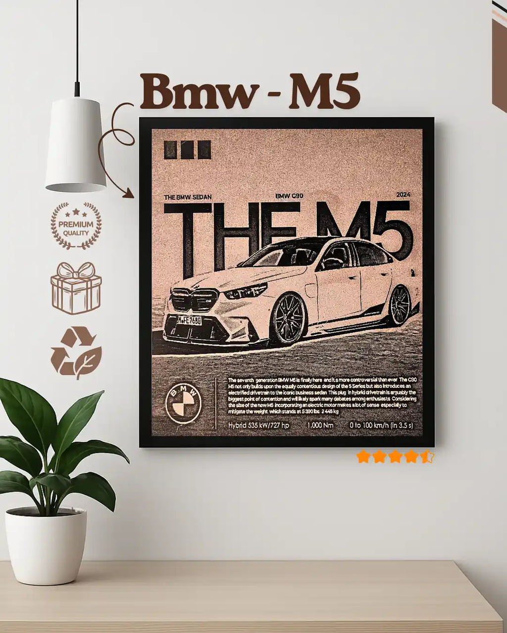 BMW M5 Luxury Sports Car Frame