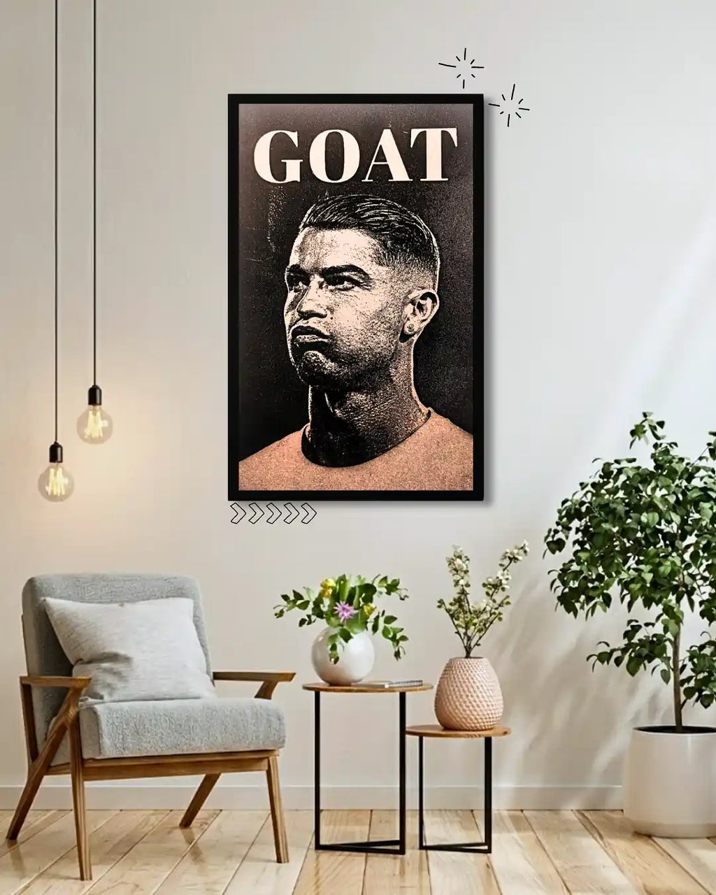 CR7 GOAT Football Icon Frame