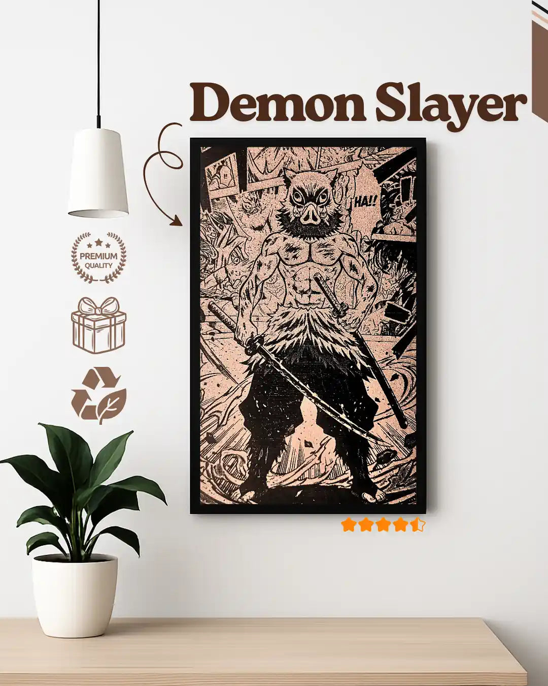 Demon Slayer Inosuke Anime Wall Art