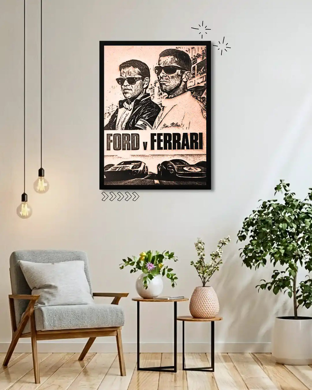 Ford vs Ferrari Wall Frame