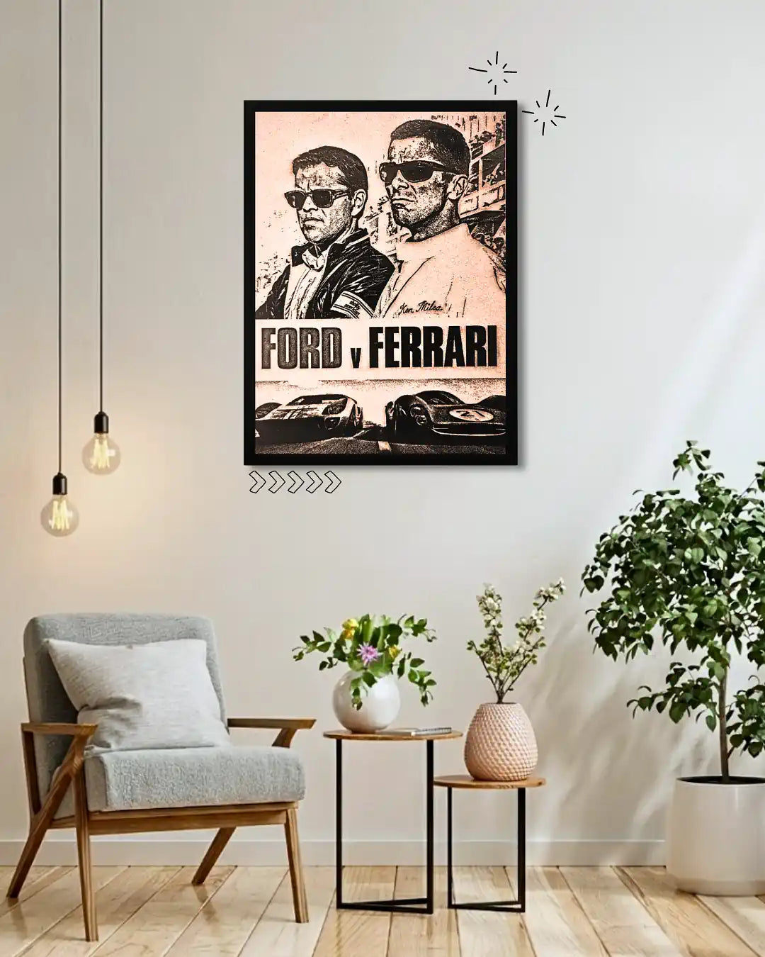 Ford vs Ferrari Wall Frame