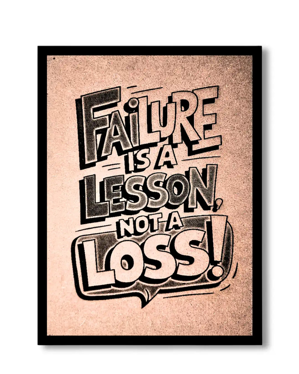 Failure Is a Lesson Quote Frame