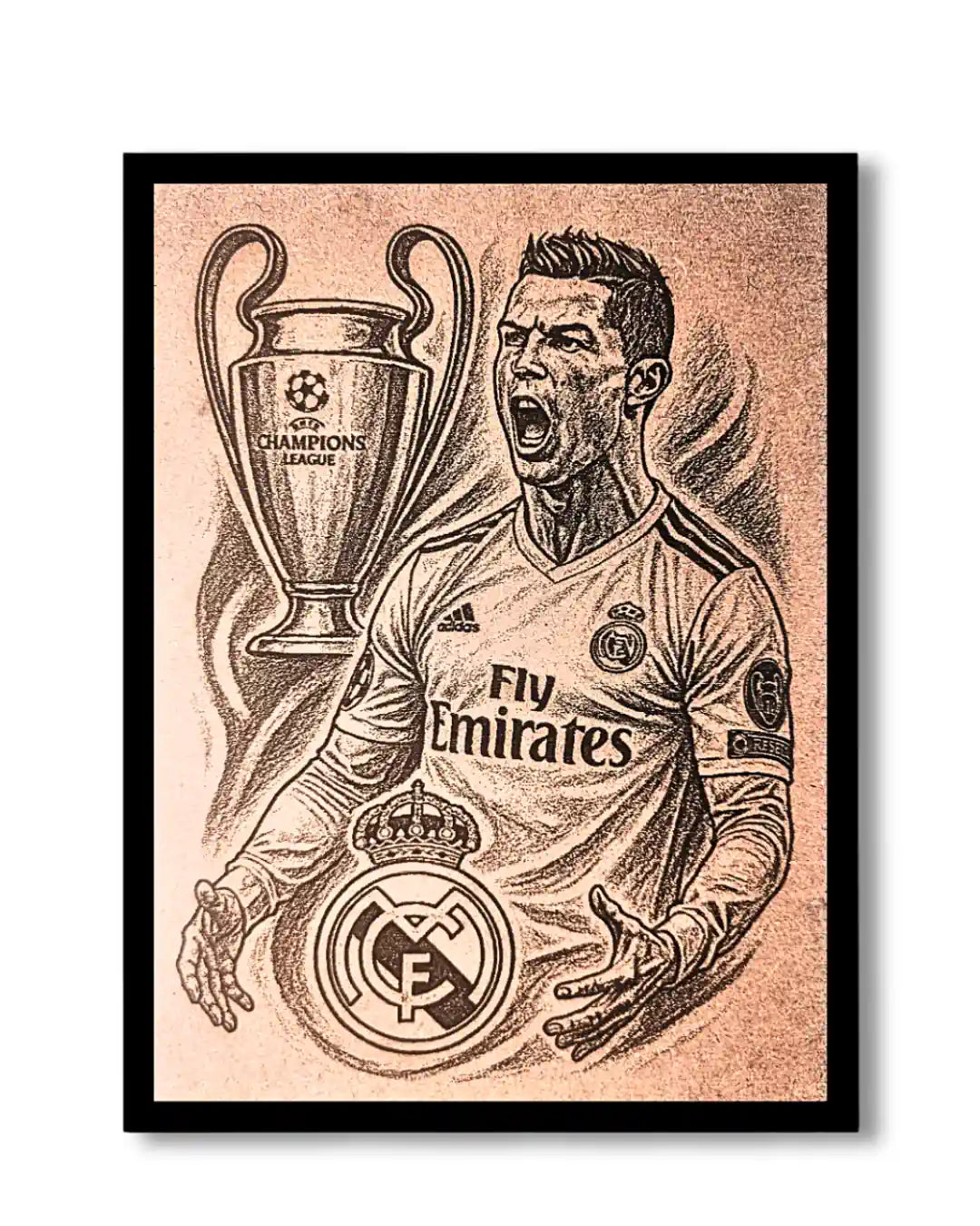 CR7 Ronaldo Premium Wooden Frame