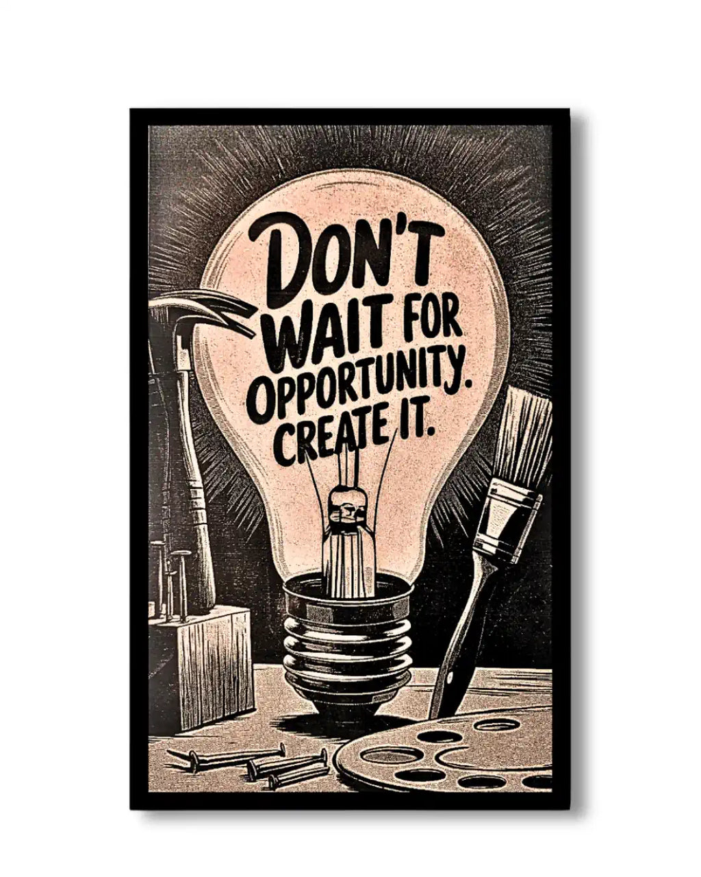Motivational Quote Frame – Don’t Wait for Opportunity