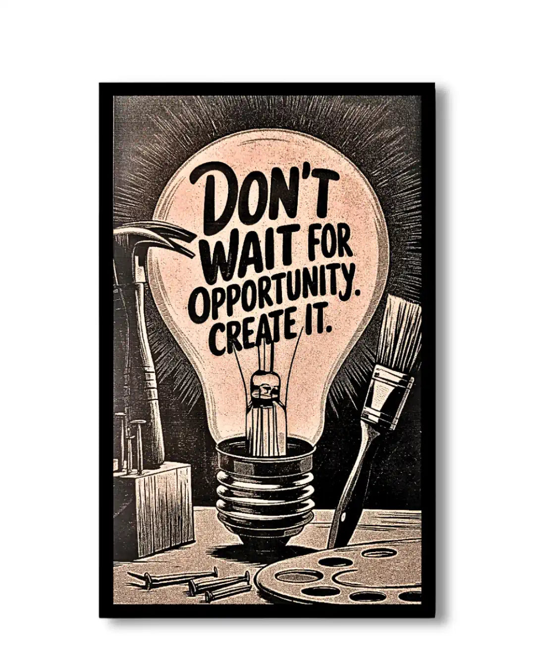Motivational Quote Frame – Don’t Wait for Opportunity