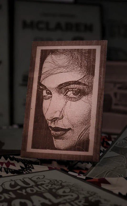 Graceful Deepika Padukone Wooden Engraved Frames