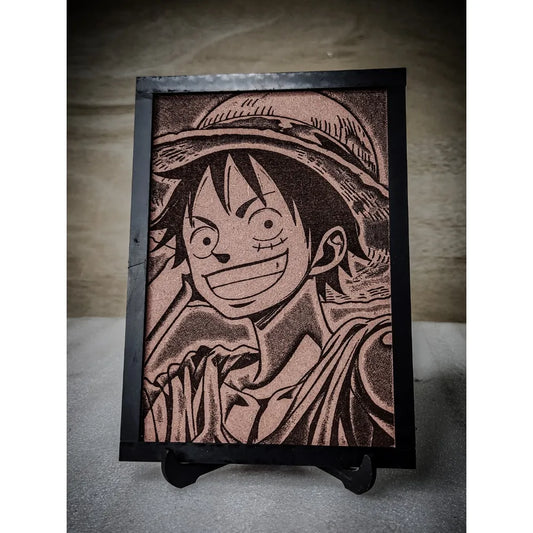 Monkey D. Luffy Wooden Frame – One Piece Inspired Art
