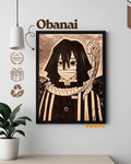 Obanai Iguro Serpent Hashira - Demon Slayer Wood Wall Art