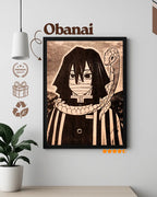 Obanai Iguro Serpent Hashira - Demon Slayer Wood Wall Art
