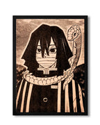 Obanai Iguro Serpent Hashira - Demon Slayer Wood Wall Art