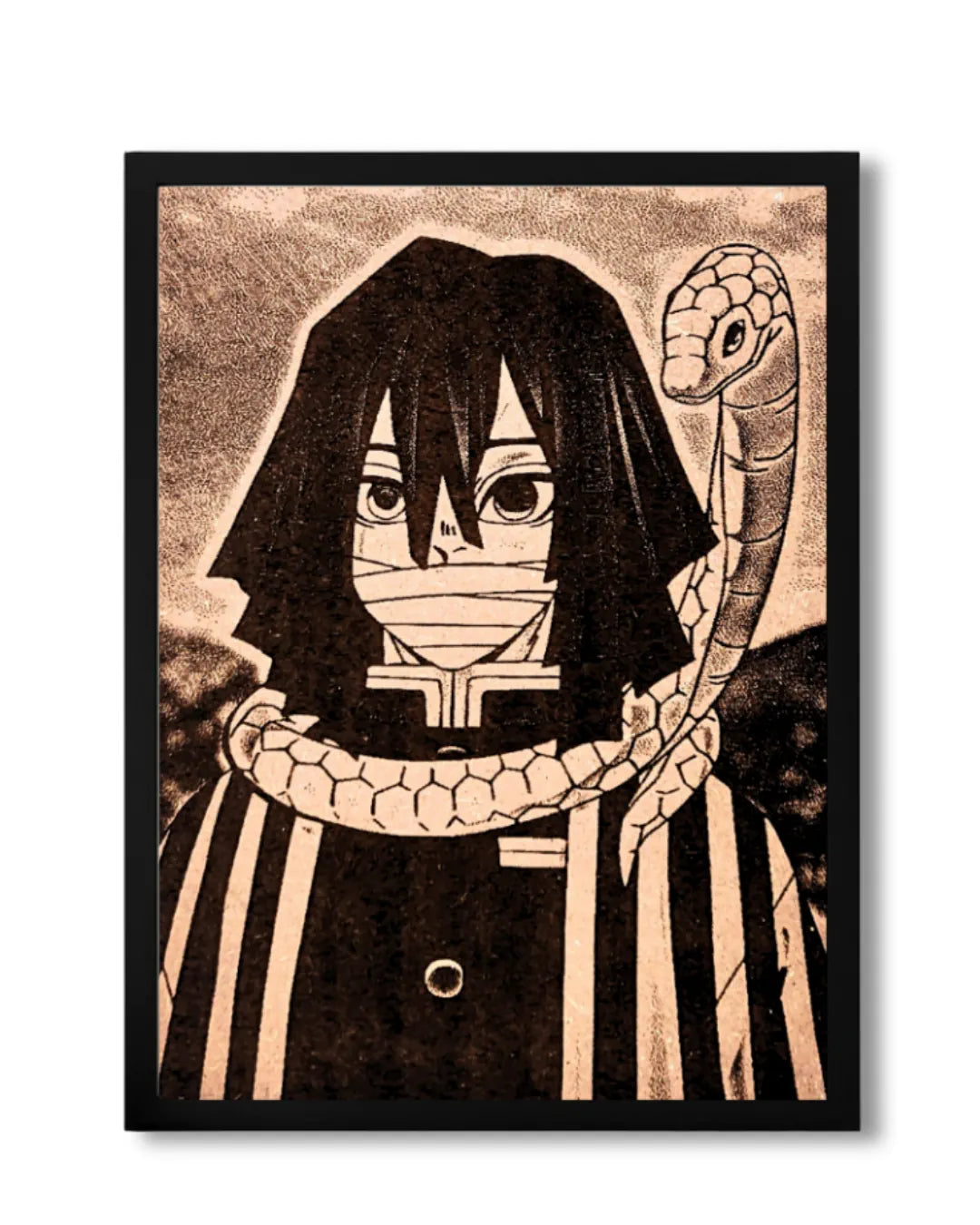 Obanai Iguro Serpent Hashira - Demon Slayer Wood Wall Art