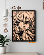 Satoru Gojo Six Eyes - Jujutsu Kaisen Anime Wood Plaque