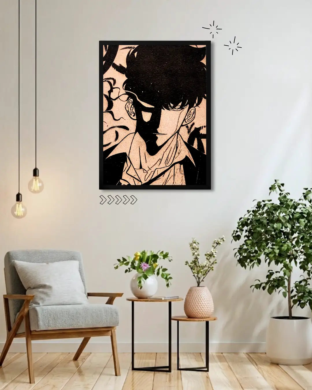 Sung Jin Woo Shadow Monarch - Solo Leveling Wood