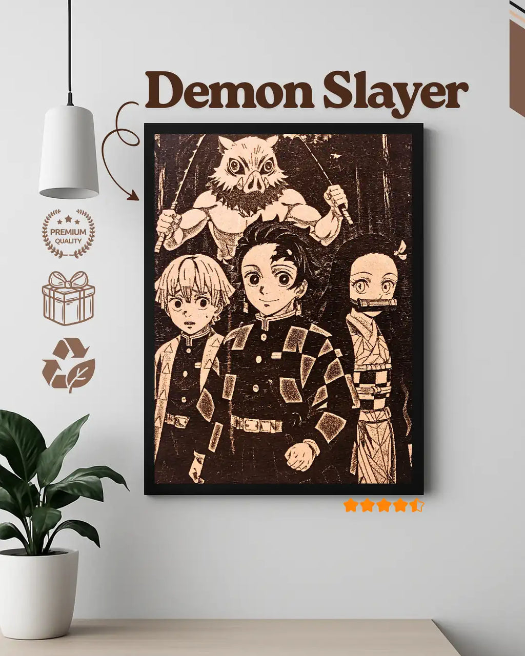 Demon Slayer Anime Squad - Tanjiro Nezuko Zenitsu Inosuke