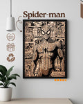 Spider-Man Retro Comic Collage - Marvel Classic Wood Poster