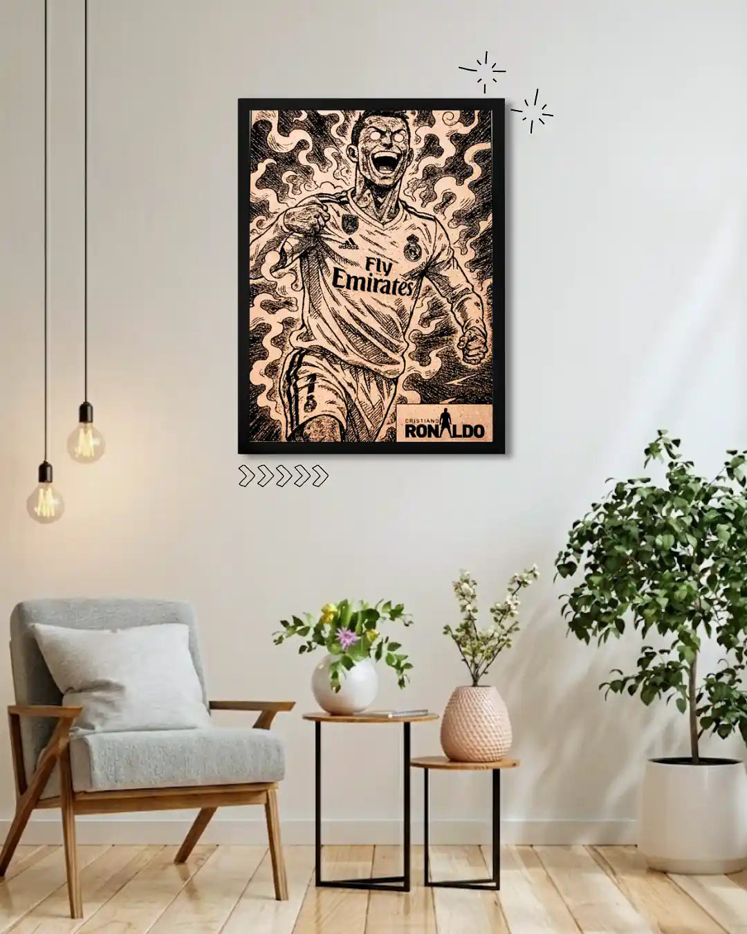 Kylian Mbappe French Superstar - Speed Striker Wood Engraving