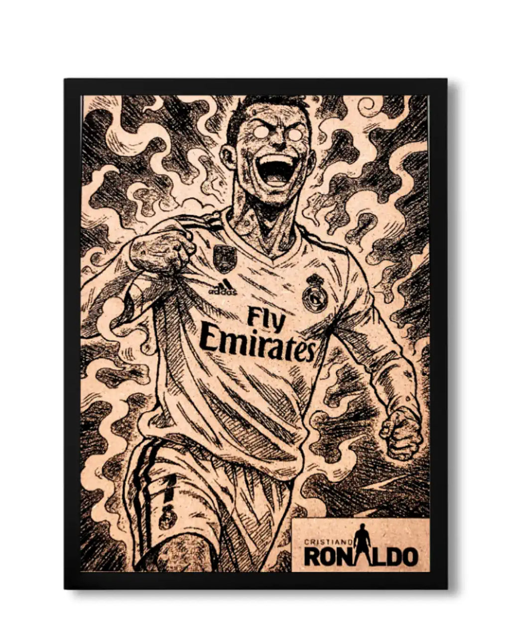 Cristiano Ronaldo CR7 Celebration - Engraved Football Poster