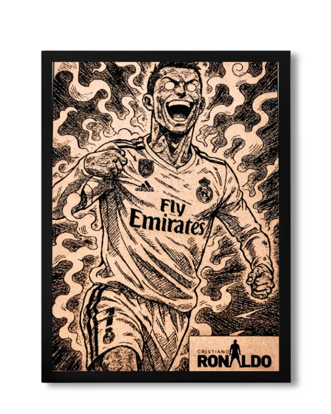 Cristiano Ronaldo CR7 Celebration - Engraved Football Poster