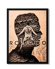 Cristiano Ronaldo CR7 Focus - Football GOAT Engraved Wood Frame