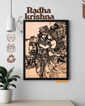 Radha Krishna Flute Melody - Religious Wall Hanging Gift