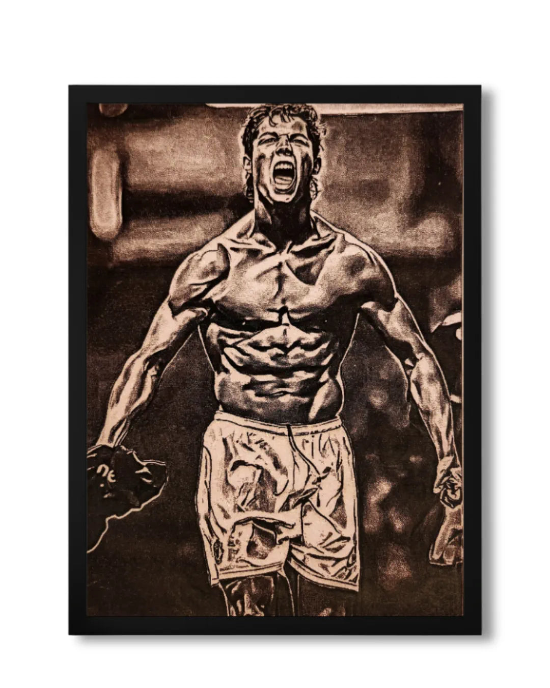 Cristiano Ronaldo CR7 Physique - Gym Motivation Wood Wall Art