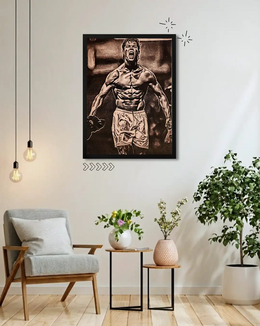 Cristiano Ronaldo CR7 Physique - Gym Motivation Wood Wall Art