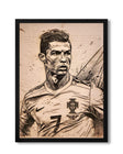 Cristiano Ronaldo Portugal Captain - Football Legend Wood Engraving