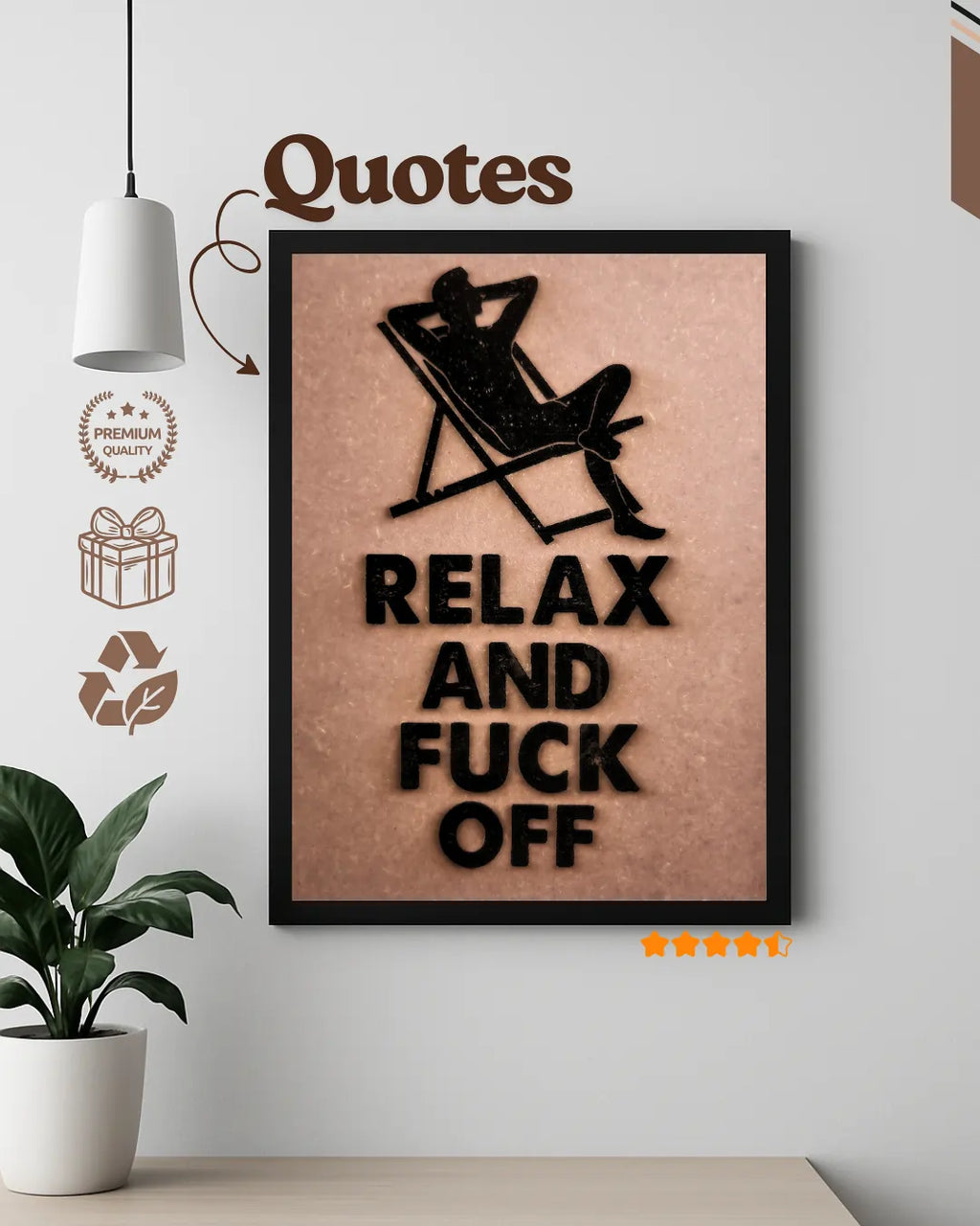 Relax Breathe Refresh - Minimalist Typography Wood Sign